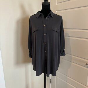 Grace Women's Glacial Grey 3/4 Sleeve Blouse XL, NWT, original $58.00